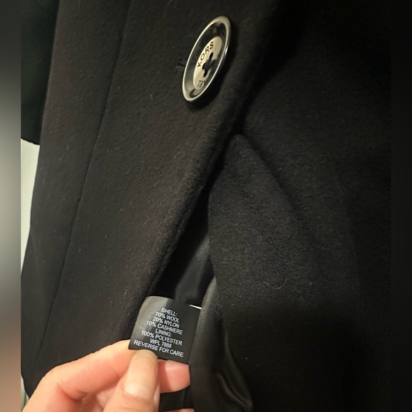 Michael Kors Wool Blend Notch Lapel Button Front Peacoat - Picture 5 of 6